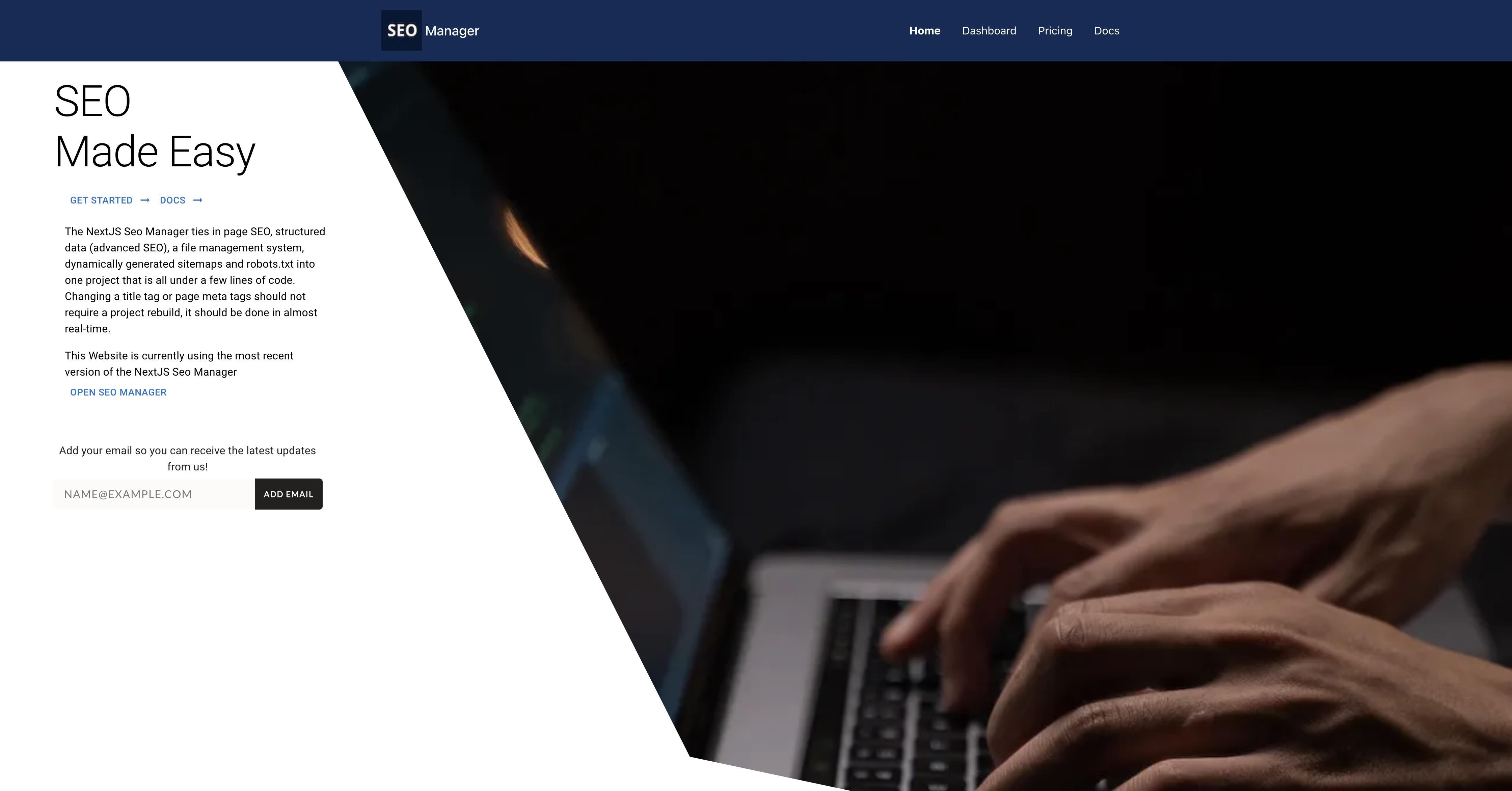 Screenshot of SEO Manager
